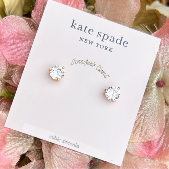 NWT ♠️ Kate Spade Mini Solitaire Stud Earrings - Picture 6 of 7
